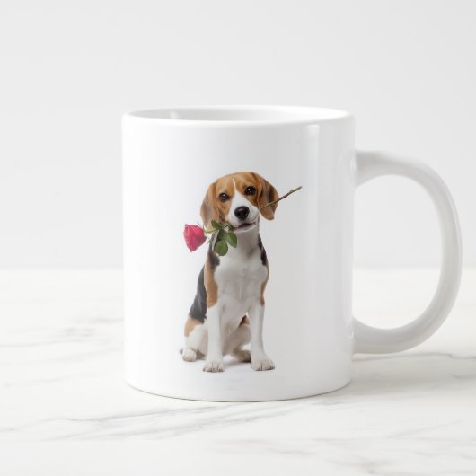 Beagle-Liebe Jumbo-Tasse (Rechts)