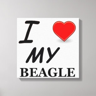 Beagle Liebe Leinwanddruck