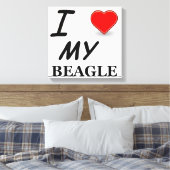 Beagle Liebe Leinwanddruck (Insitu (Schlafzimmer))