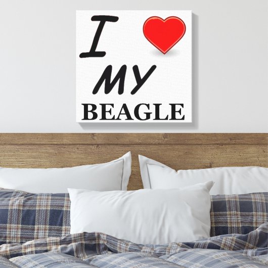 Beagle Liebe Leinwanddruck (Insitu (Schlafzimmer))