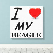 Beagle Liebe Leinwanddruck (Insitu (Holzboden))