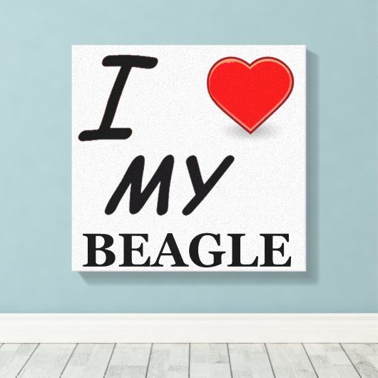Beagle Liebe Leinwanddruck (Insitu (Holzboden))