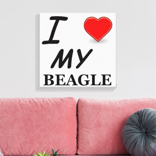 Beagle Liebe Leinwanddruck (Insitu (Wohnzimmer))
