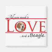 Beagle Liebe Magnet (Vorne)