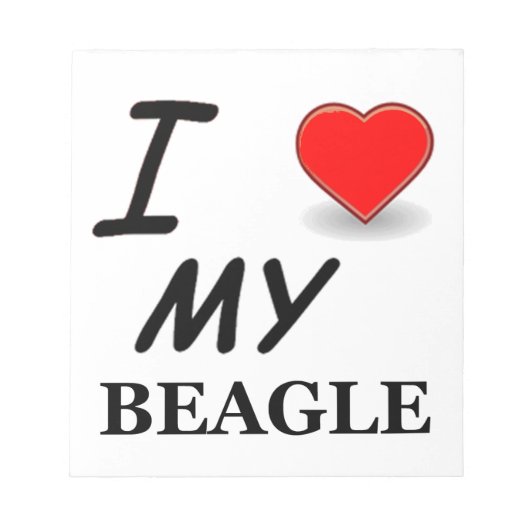 Beagle Liebe Notizblock (Vorderseite)