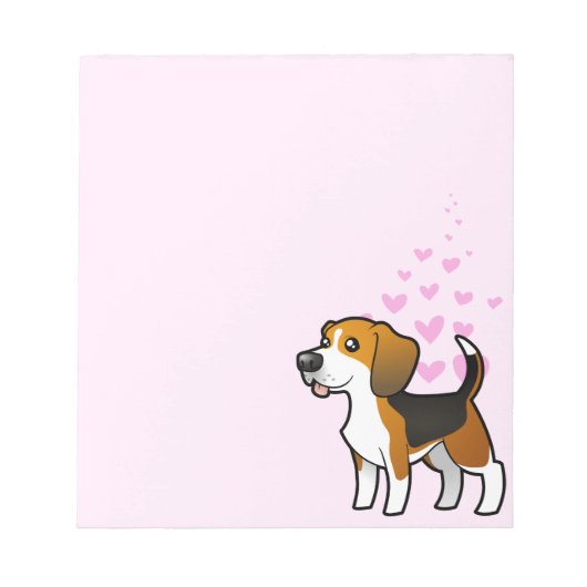 Beagle Liebe Notizblock (Vorderseite)