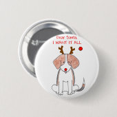 Beagle liebe Sankt Button (Vorne & Hinten)