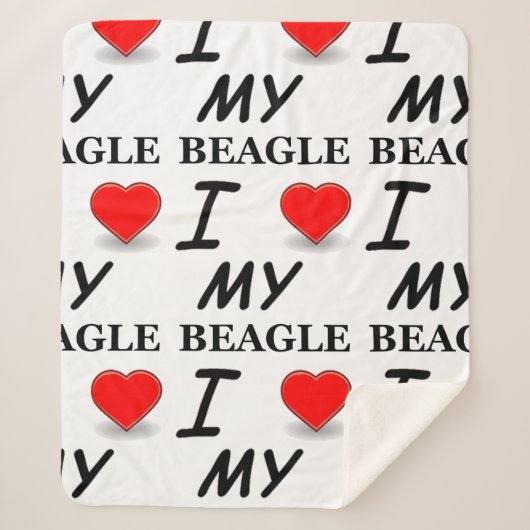 Beagle Liebe Sherpadecke (Vorderseite)