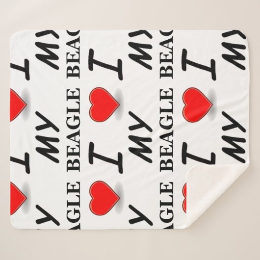 Beagle Liebe Sherpadecke (Vorderseite (Horizontal))