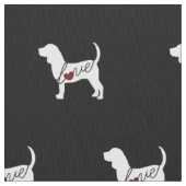 Beagle-Liebe Stoff (Nahaufnahme)