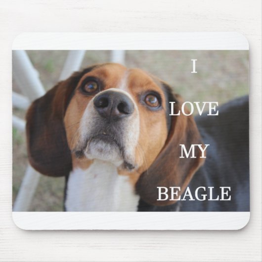 Beagle Liebe w pinsenrot Mousepad (Vorne)