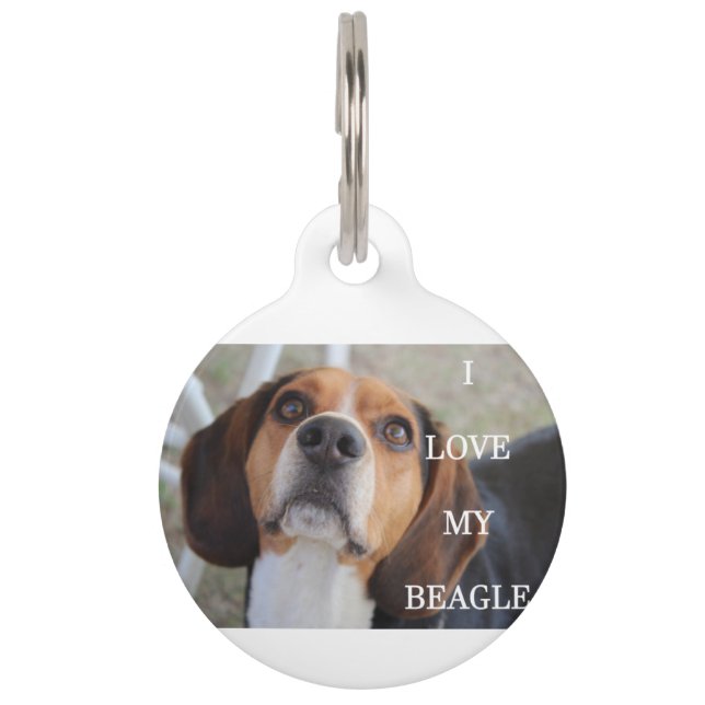Beagle Liebe w pinsenrot Tiermarke (Vorderseite)
