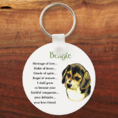 Beagle Liebhaber Geschenke Schlüsselanhänger (Vorderseite)