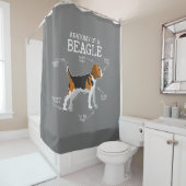 Beagle liebt/Anatomie eines Beagle Duschvorhang (Beispiel)