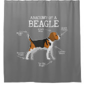 Beagle liebt/Anatomie eines Beagle Duschvorhang (Vorderseite)