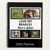 Beagle liebt individuelle Welpen- und Hundefotocol Planer (Vorderseite)