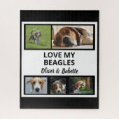 Beagle liebt individuelle Welpen- und Hundefotocol Puzzle (Vertikal)