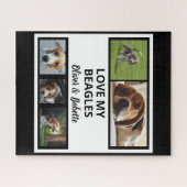 Beagle liebt individuelle Welpen- und Hundefotocol Puzzle (Horizontal)