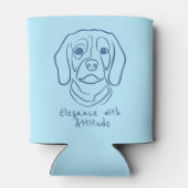 Beagle Line Art, Elegance with Attitude Dosenkühler (Rückseite)