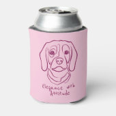 Beagle Line Art, Elegance with Attitude Dosenkühler (Kanne Rückseite)