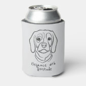 Beagle Line Art, Elegance with Attitude Dosenkühler (Kanne Rückseite)