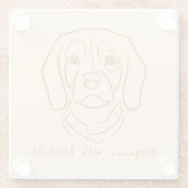 Beagle Line Art, Elegance with Attitude Glasuntersetzer (Rückseite)