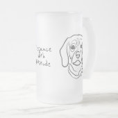 Beagle Line Art, Elegance with Attitude Mattglas Bierglas (VorderseiteRechts)