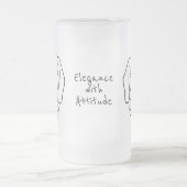 Beagle Line Art, Elegance with Attitude Mattglas Bierglas (Mittel)