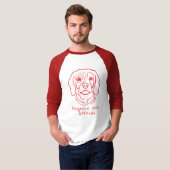Beagle Line Art, Elegance with Attitude T-Shirt (Vorne ganz)
