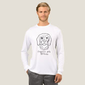 Beagle Line Art, Elegance with Attitude Tri-Blend Shirt (Vorderseite komplett)