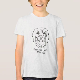Beagle Line Art, Eleganz mit Haltung Tri-Blend Shirt