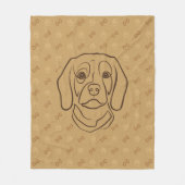 Beagle-Linienkunst, Eleganz mit Haltung Fleecedecke (Vorderseite)