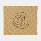 Beagle-Linienkunst, Eleganz mit Haltung Fleecedecke (Vorderseite (Horizontal))