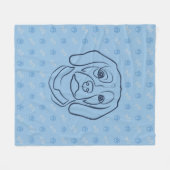 Beagle-Linienkunst, Eleganz mit Haltung Fleecedecke (Vorderseite (Horizontal))