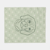 Beagle-Linienkunst, Eleganz mit Haltung Fleecedecke (Vorderseite (Horizontal))