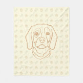 Beagle-Linienkunst, Eleganz mit Haltung Fleecedecke (Vorderseite)