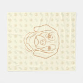 Beagle-Linienkunst, Eleganz mit Haltung Fleecedecke (Vorderseite (Horizontal))