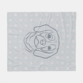 Beagle-Linienkunst, Eleganz mit Haltung Fleecedecke (Vorderseite (Horizontal))