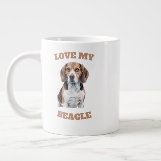 Beagle Lover Design Jumbo-Tasse (Links)