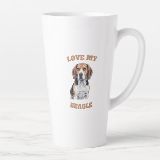 Beagle Lover Design Milchtasse (Rechts)