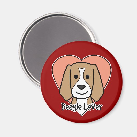 Beagle Lover Magnet (Vorderseite/Rückseite)