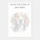 Beagle Lover Monogrammed Dog Post-it Klebezettel (Vorderseite)