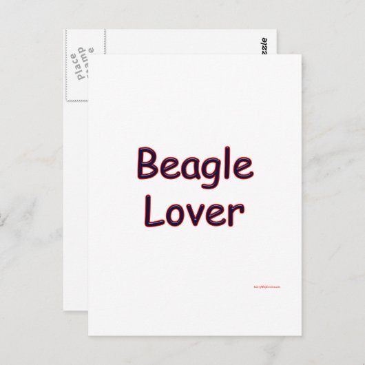 Beagle Lover Postkarte (Vorne/Hinten)