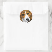 Beagle Lover Runder Aufkleber (Tasche)
