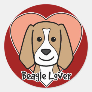 Beagle Lover Runder Aufkleber