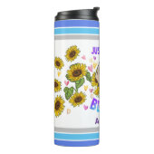 Beagle Lover Sonnenblumen Trainer Thermosbecher (Nach links gedreht)