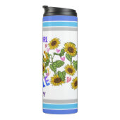 Beagle Lover Sonnenblumen Trainer Thermosbecher (Nach rechts gedreht)