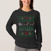 Beagle Lovers Eigentümer Beagle Ugly Christmas Swe T-Shirt (Vorderseite)