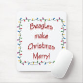 Beagle machen Weihnachten froh Mousepad (Mit Mouse)