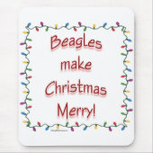 Beagle machen Weihnachten froh Mousepad (Vorne)